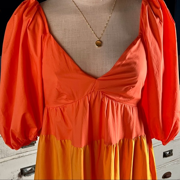 Anthropologie Farm Rio Tiered Colorblock Maxi Dress NWT New XXS - Picture 3 of 14